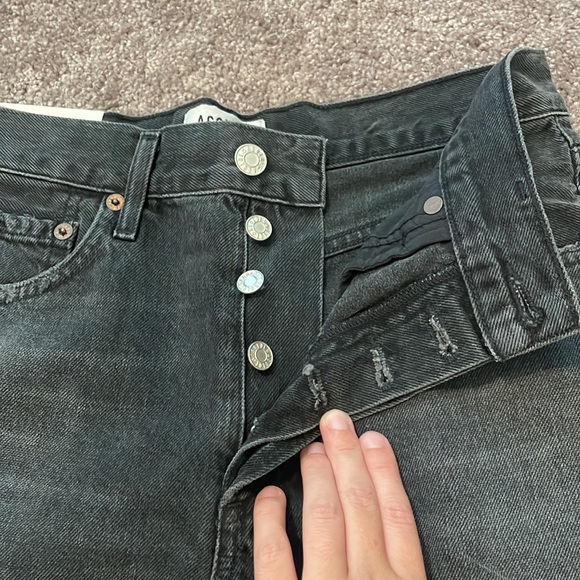 Black faded jean shorts - Picture 3 of 3